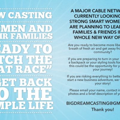 Dream Big And Answer This Casting Call!!