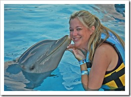 PV Press Trip Steph and a Dolphin