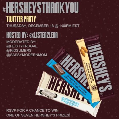 Join Us At The #HersheysThankYou Twitter Party! Thursday!