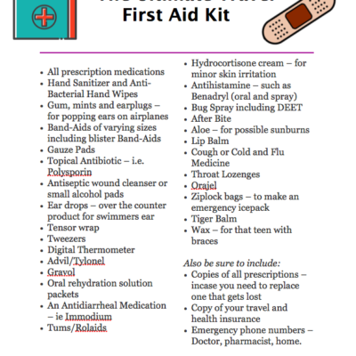 The Travellers First Aid Kit